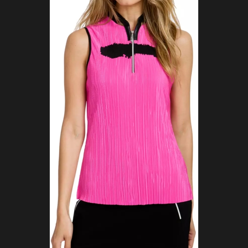 NWT Jamie Sadock Sleeveless 1/4 Zip Golf Top